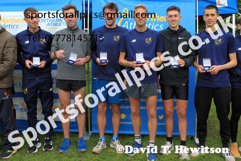 Senior mens Northern 6 Stage Relay, 2023 Northern 6 and 4 Stage Relays and Youngsters, Birkenhead Park, Wirral.  Photo: David T. Hewitson/Sports for All Pics